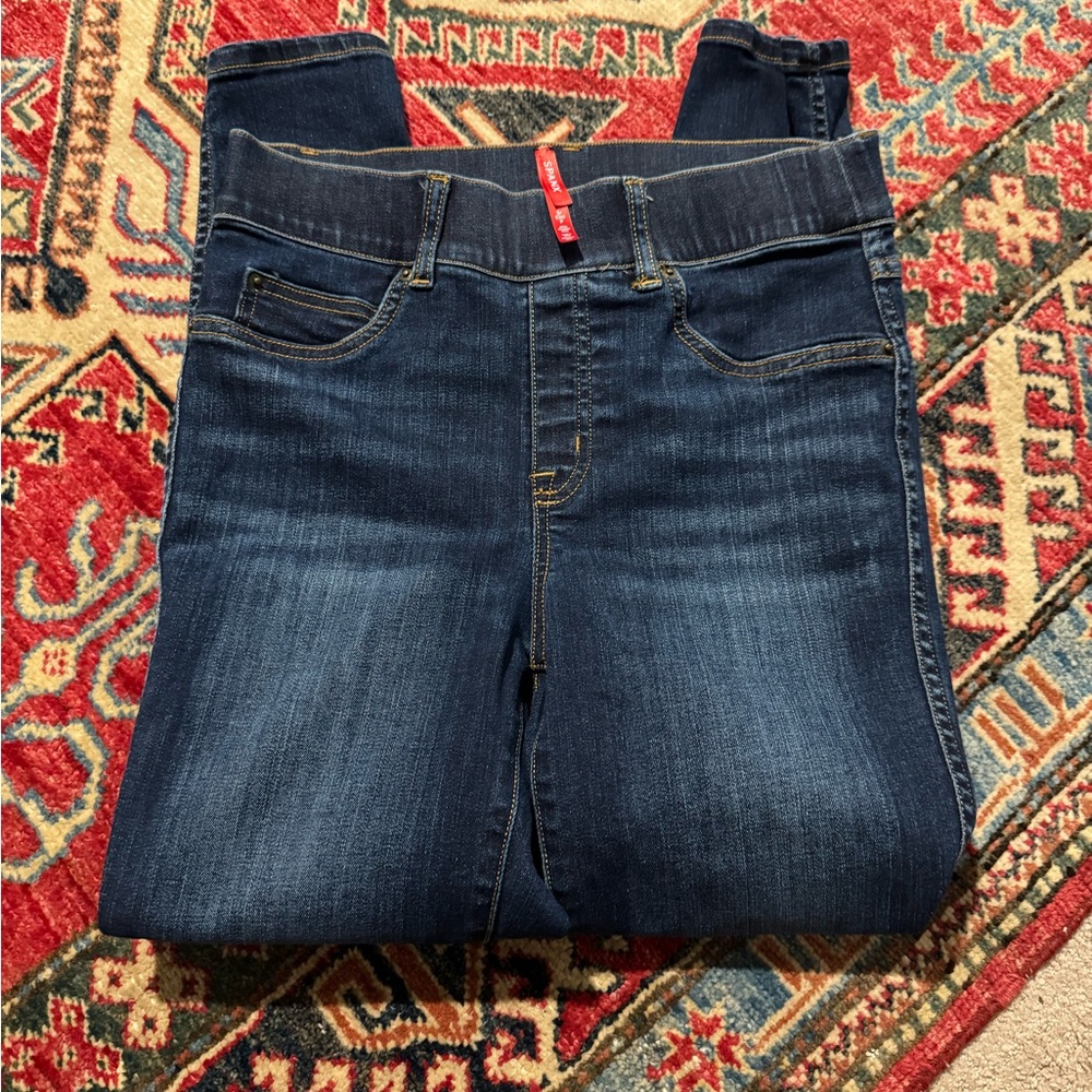 SPANX Jean-ish Ankle Leggings Dark Wash Skinny Jeans